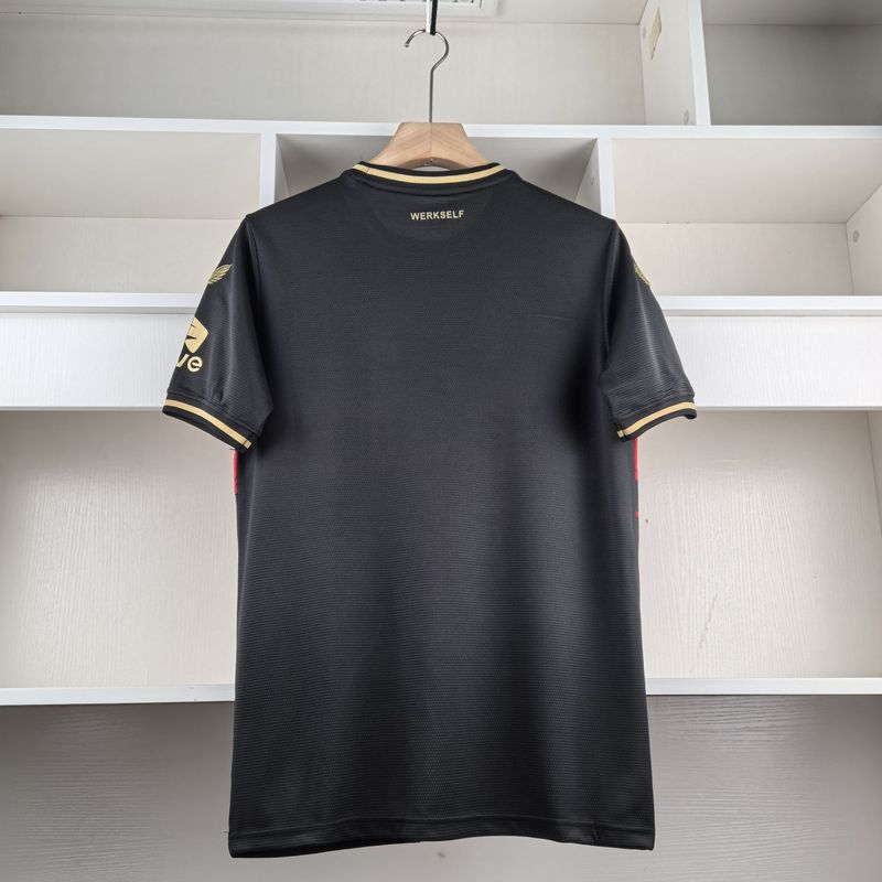 Camisa Bayer 04 Leverkusen 2024/25 Preta e Dourada - Torcedor