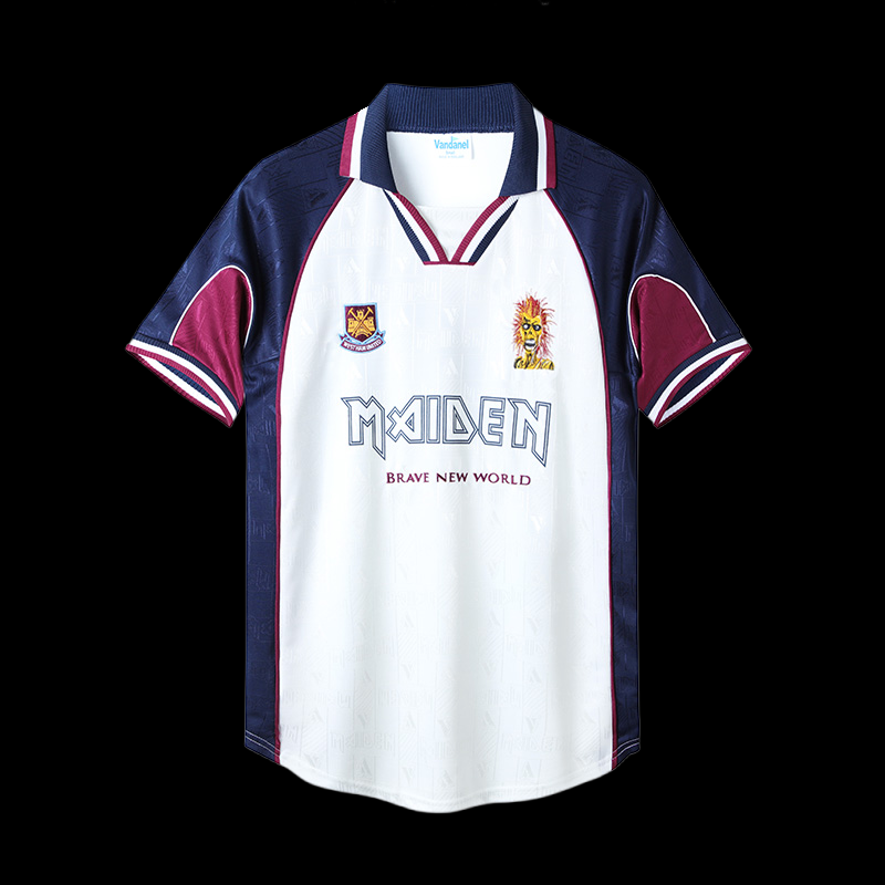 Camisa Retrô 2001 West Ham x Iron Maiden II 1999