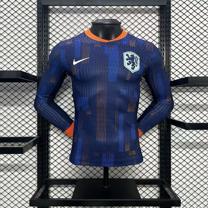 Camisa Holanda Eurocopa II 2024/25 Manga Longa - Jogador