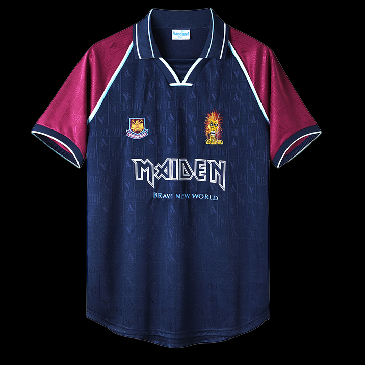 Camisa Retrô 2001 West Ham x Iron Maiden I 1999