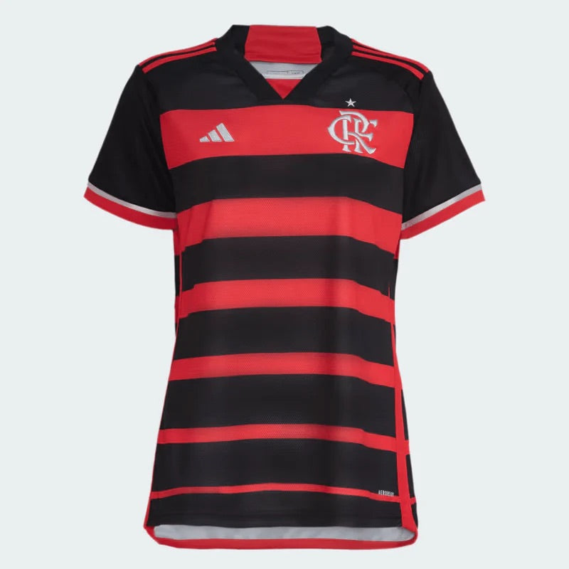 Camisa Feminina Flamengo I 24/25 Adidas Rubro Negro - Oliver Company
