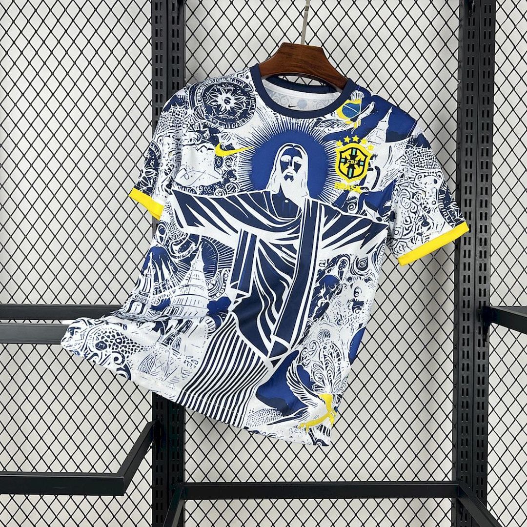 Camisa Brasil 2025/26 Branca e Azul - Torcedor
