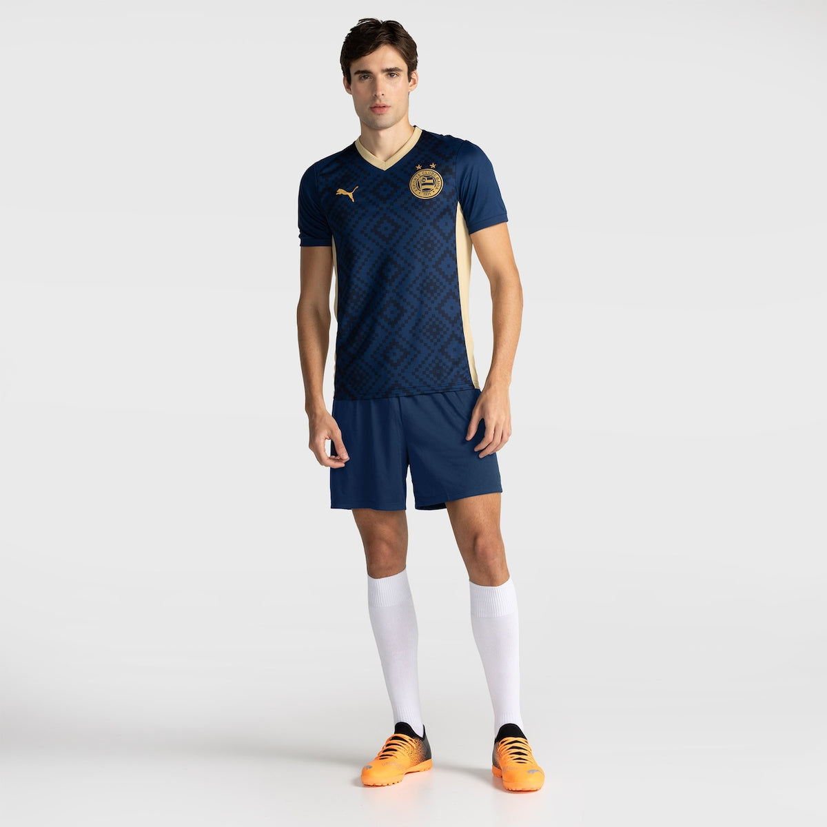Camisa Bahia III 2026/27 Azul-Marinho e Dourada Torcedor - detalhes de acabamento 1