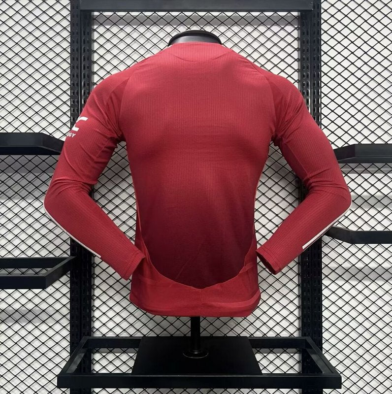 Camisa Manchester United I 2024/25 Manga Longa - Jogador