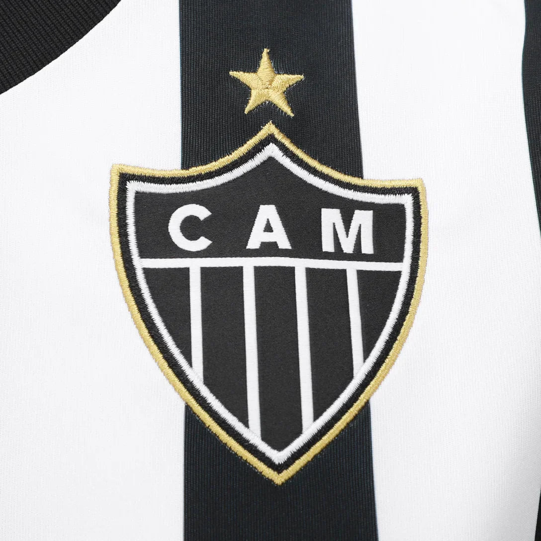 Camisa Atlético Mineiro I 2025/26 Preta e Branca Feminina - Torcedor