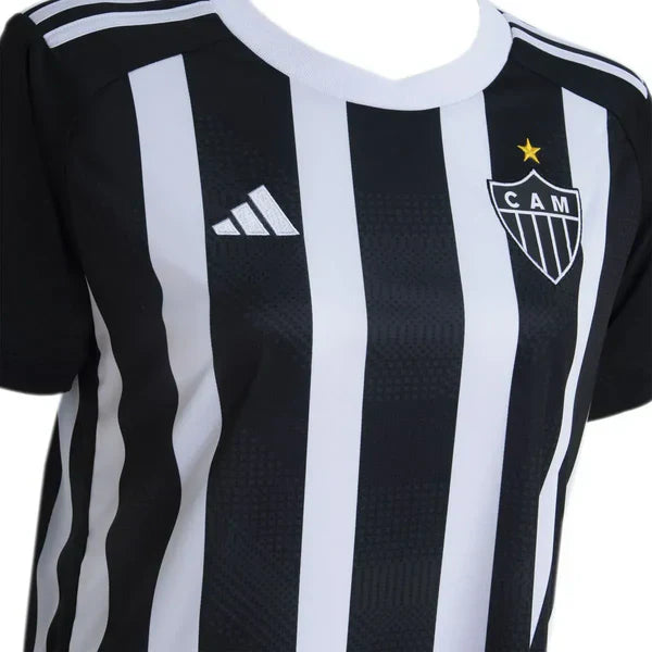 Camisa Atlético Mineiro I 2024/25 Preta e Branca Feminina - Torcedor