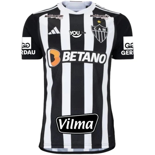 Camisa Atlético Mineiro Preta Branca C/ Patrocínio I 2024/25 - Torcedor - Oliver Company