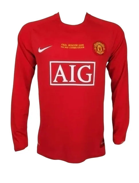 Camisa Retrô Manchester United I 2007/08 Vermelha Manga Longa - Oliver Company