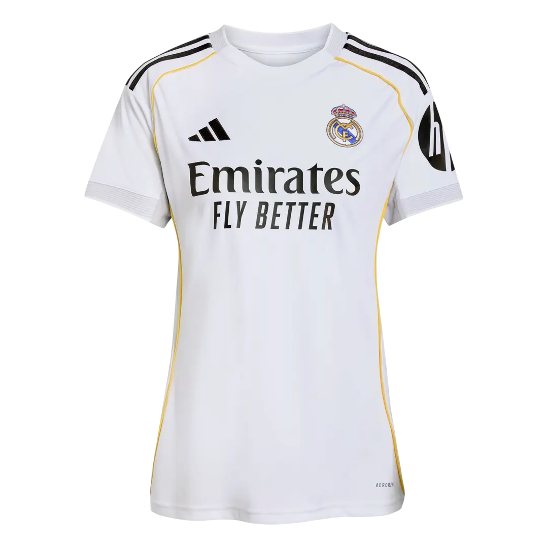 Camisa Real Madrid I 2025/26 Branca Feminina - Torcedor