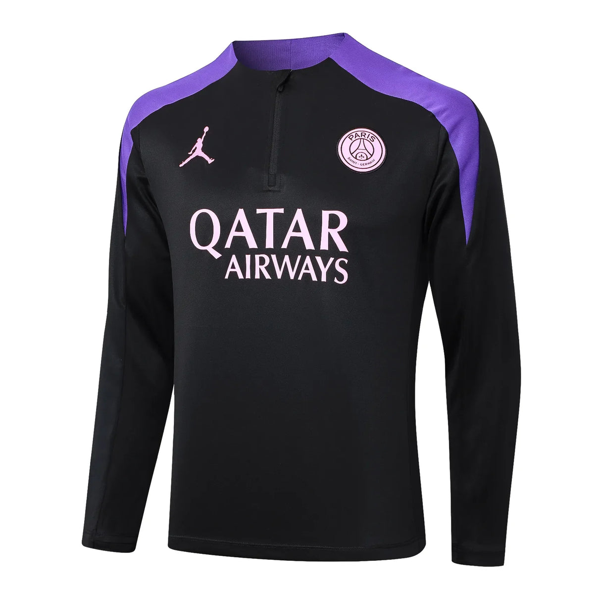 Conjunto Agasalho Treino PSG 24/25 - Preto e Roxo