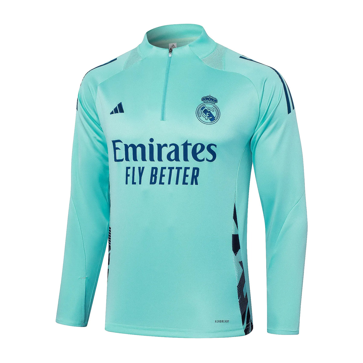 Conjunto Agasalho Treino Real Madrid 24/25 - Azul Turquesa