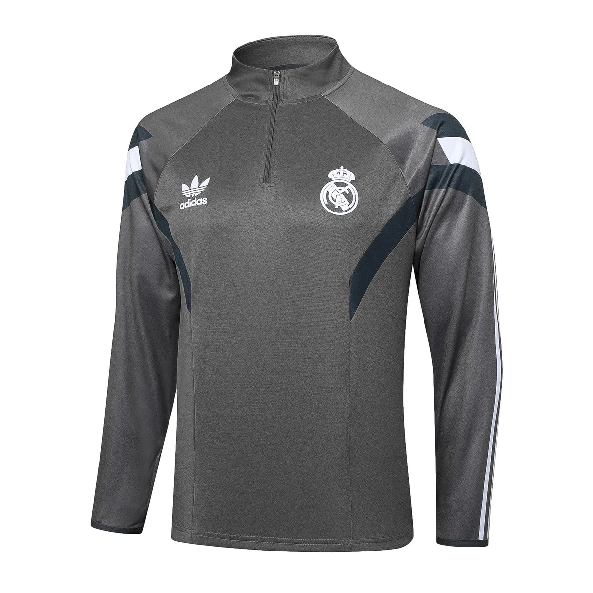 Conjunto Agasalho Treino Real Madrid 24/25 - Cinza