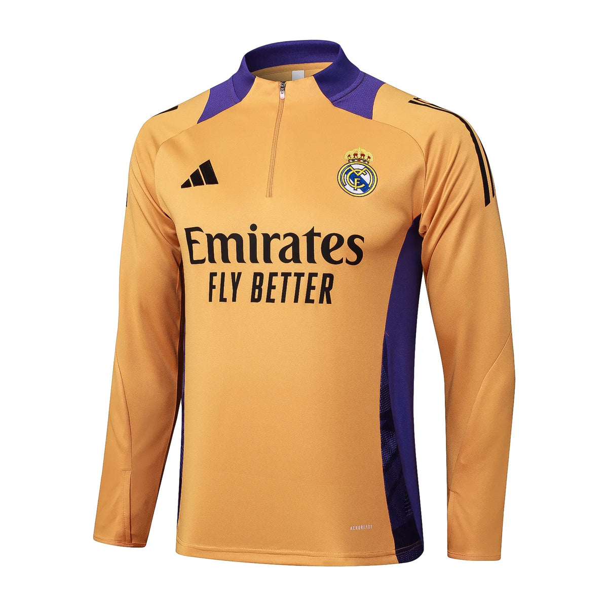 Conjunto Agasalho Treino Real Madrid 24/25 - Laranja