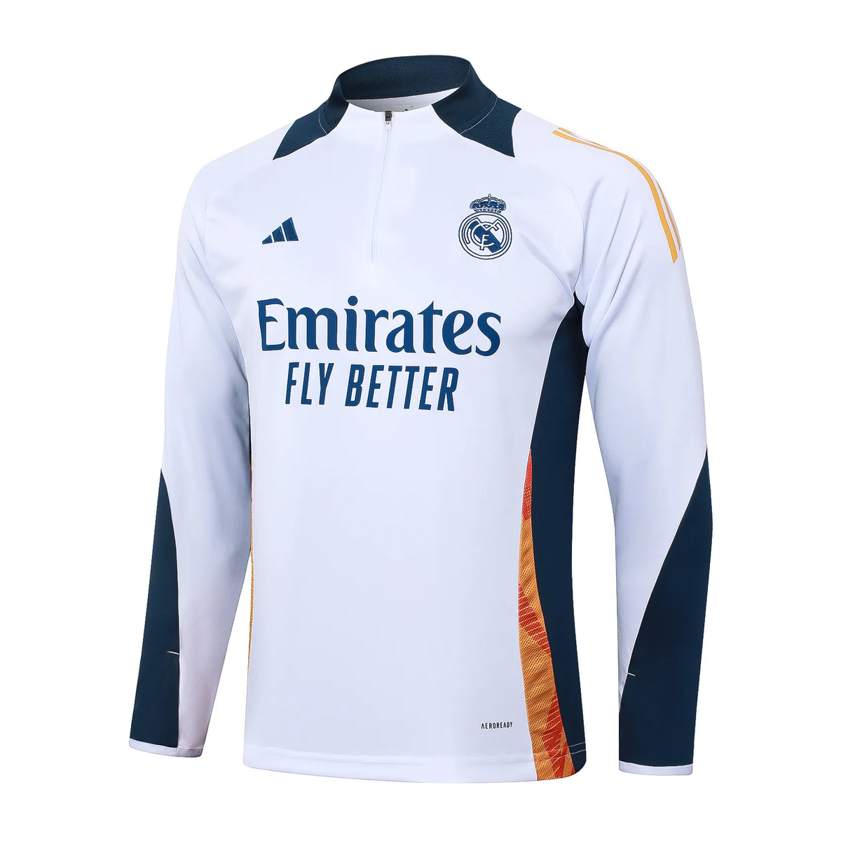 Conjunto Agasalho Treino Real Madrid 24/25 - Branco e Azul