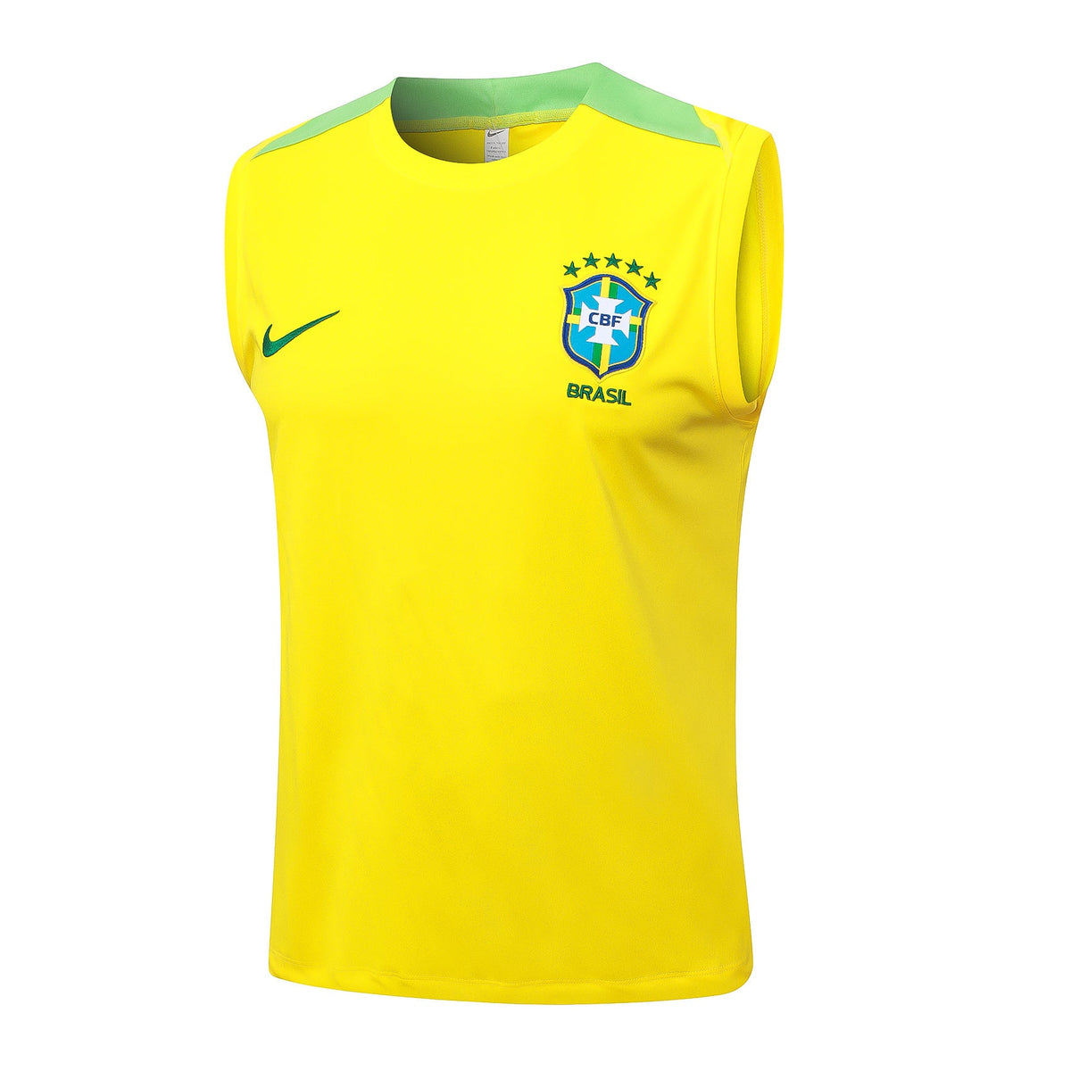 Conjunto Brasil Treino Regata 24/25 - Amarelo e Verde - foto 4