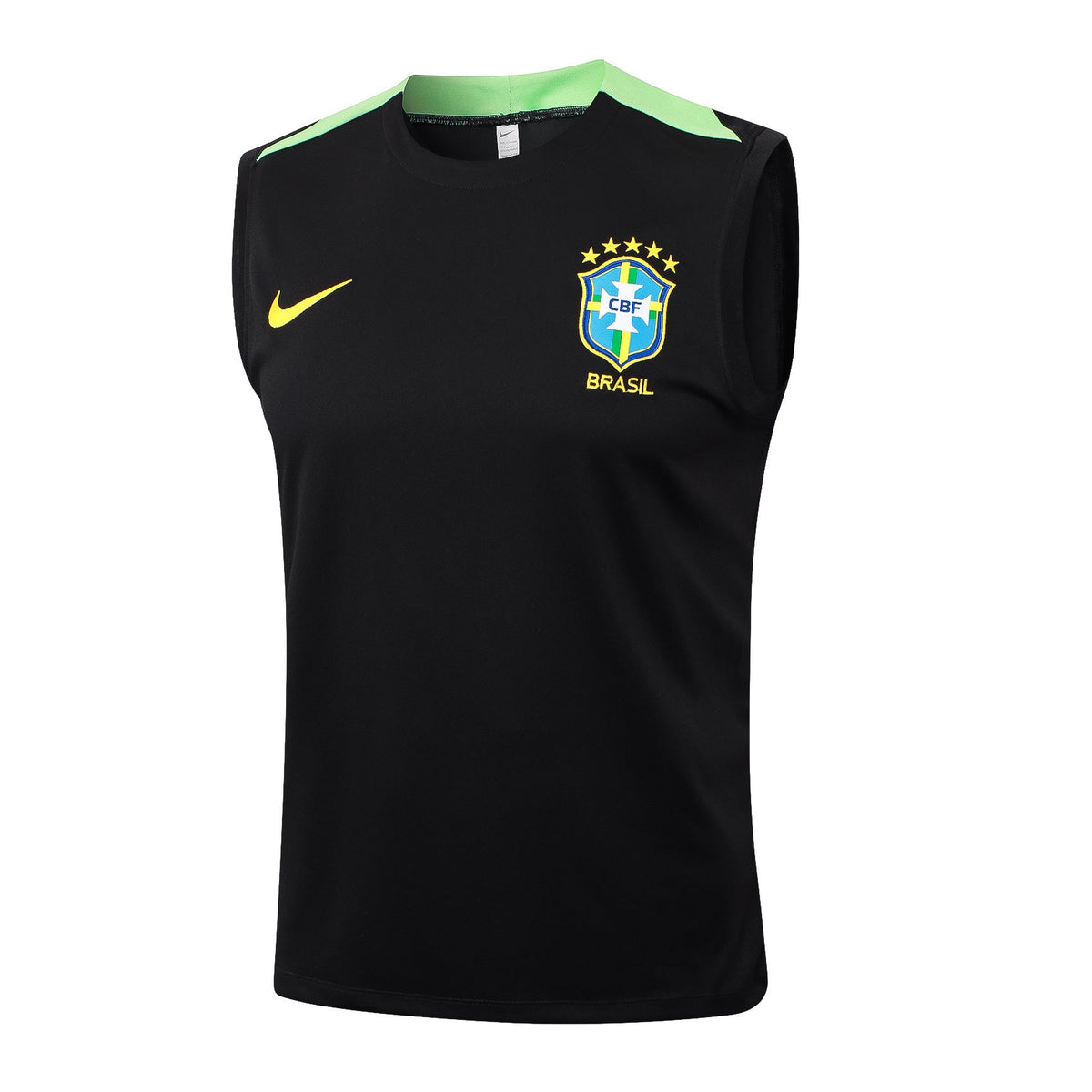 Conjunto Brasil Treino Regata 24/25 - Preto e Verde - foto 4