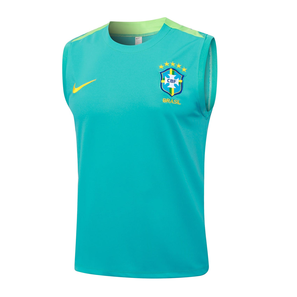 Conjunto Brasil Treino Regata 24/25 - Azul Ciano - foto 4