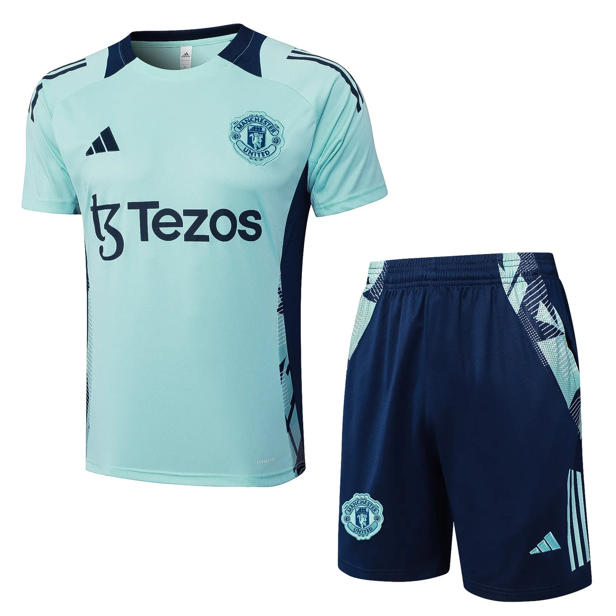 Conjunto Manchester United Treino 24/25 - Azul Turquesa - Oliver Company