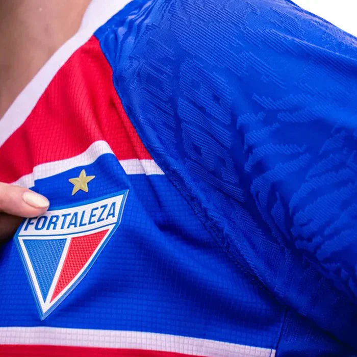 Camisa Fortaleza I 2024/25 Vermelha e Azul Feminina - Torcedor