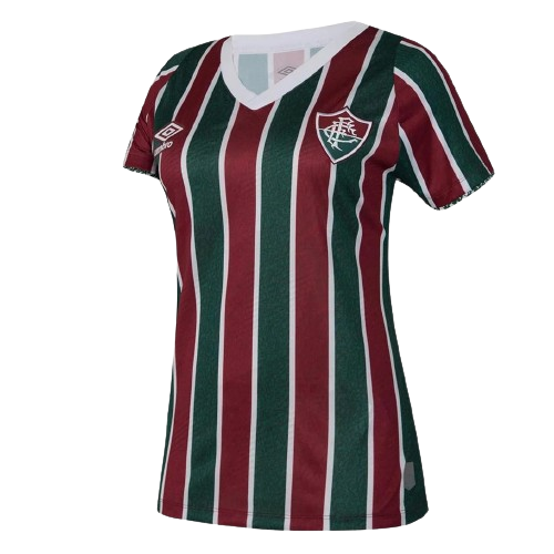 Camisa Fluminense I 2024/25 Vinho e Verde Feminina - Torcedor