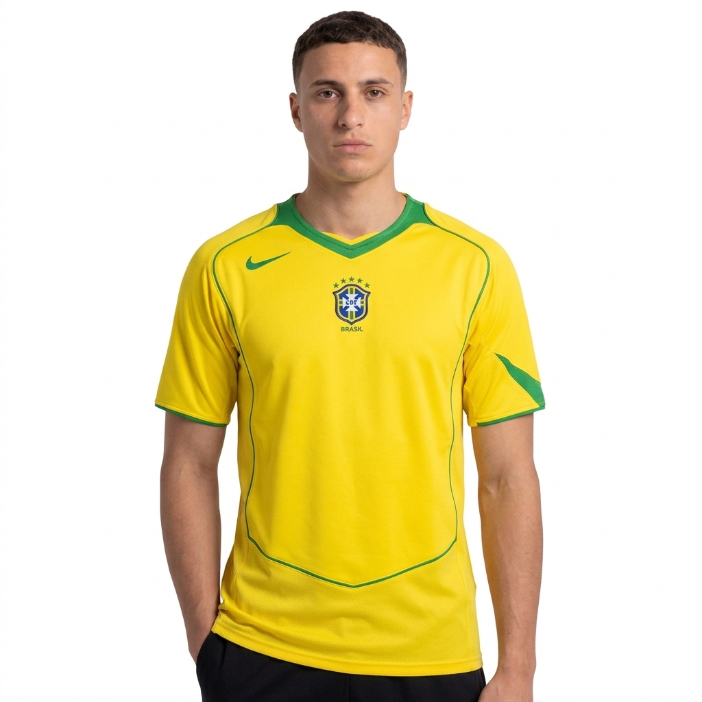 Camisa Retrô Brasil I 2004 Amarela - Oliver Company