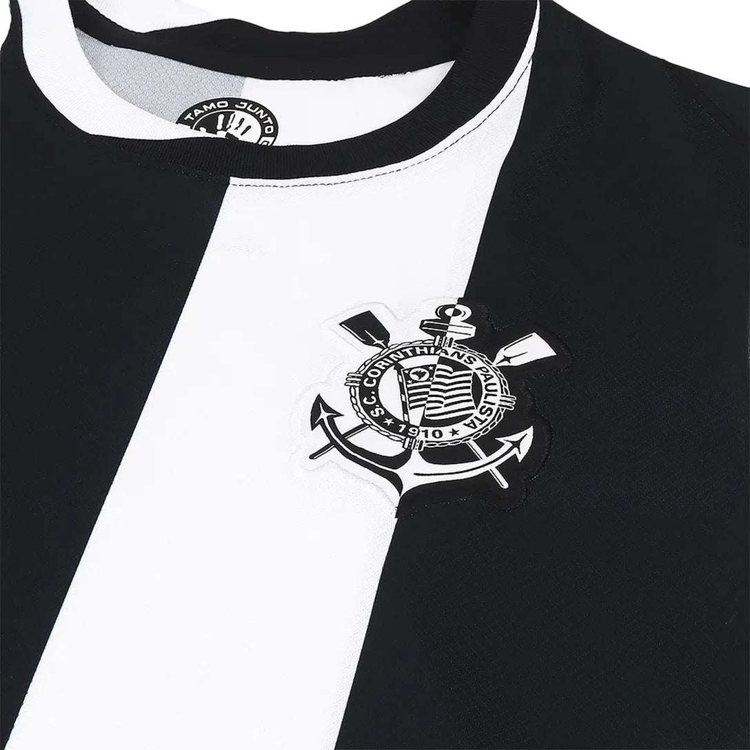 Camisa Corinthians III 2024/25 Preta e Branca Feminina - Torcedor