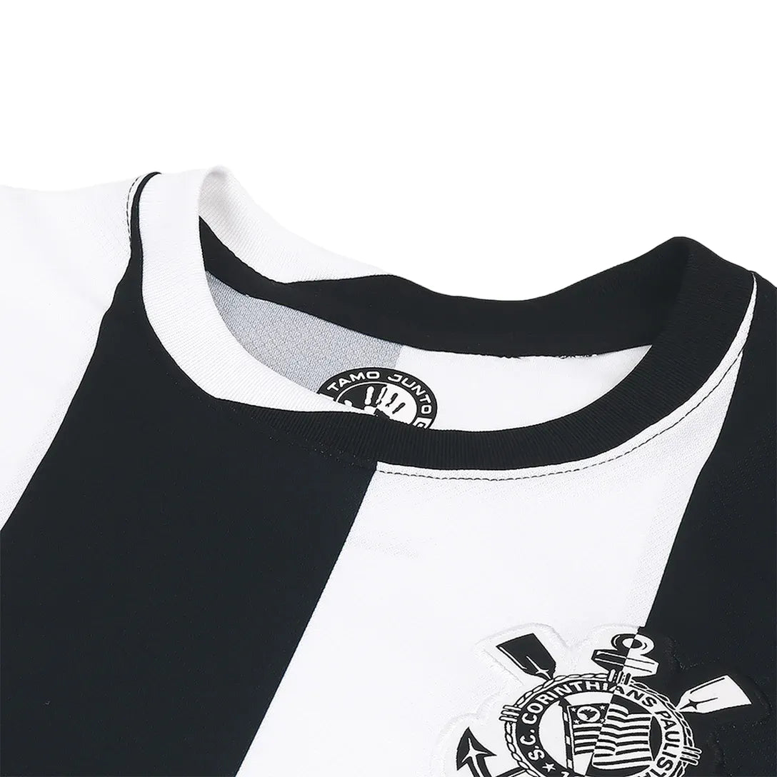 Camisa Corinthians III 2024/25 Preta e Branca Feminina - Torcedor