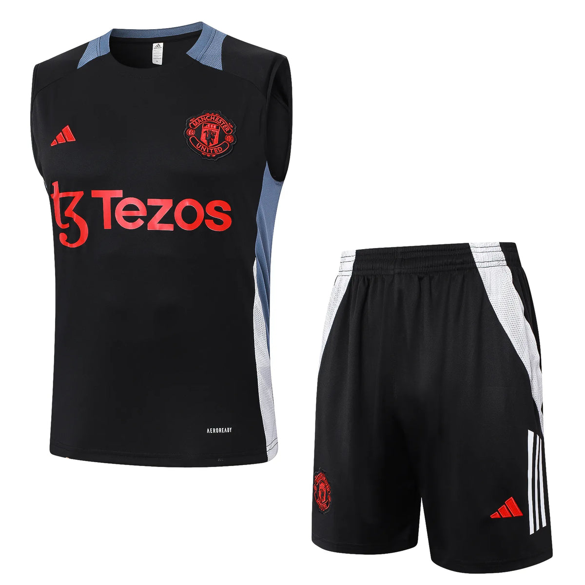 Conjunto Manchester United Treino Regata 24/25 - Preto - Oliver Company