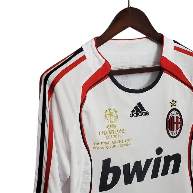 Camisa Retrô Milan II 2006/07 Branca Manga Longa - foto 7