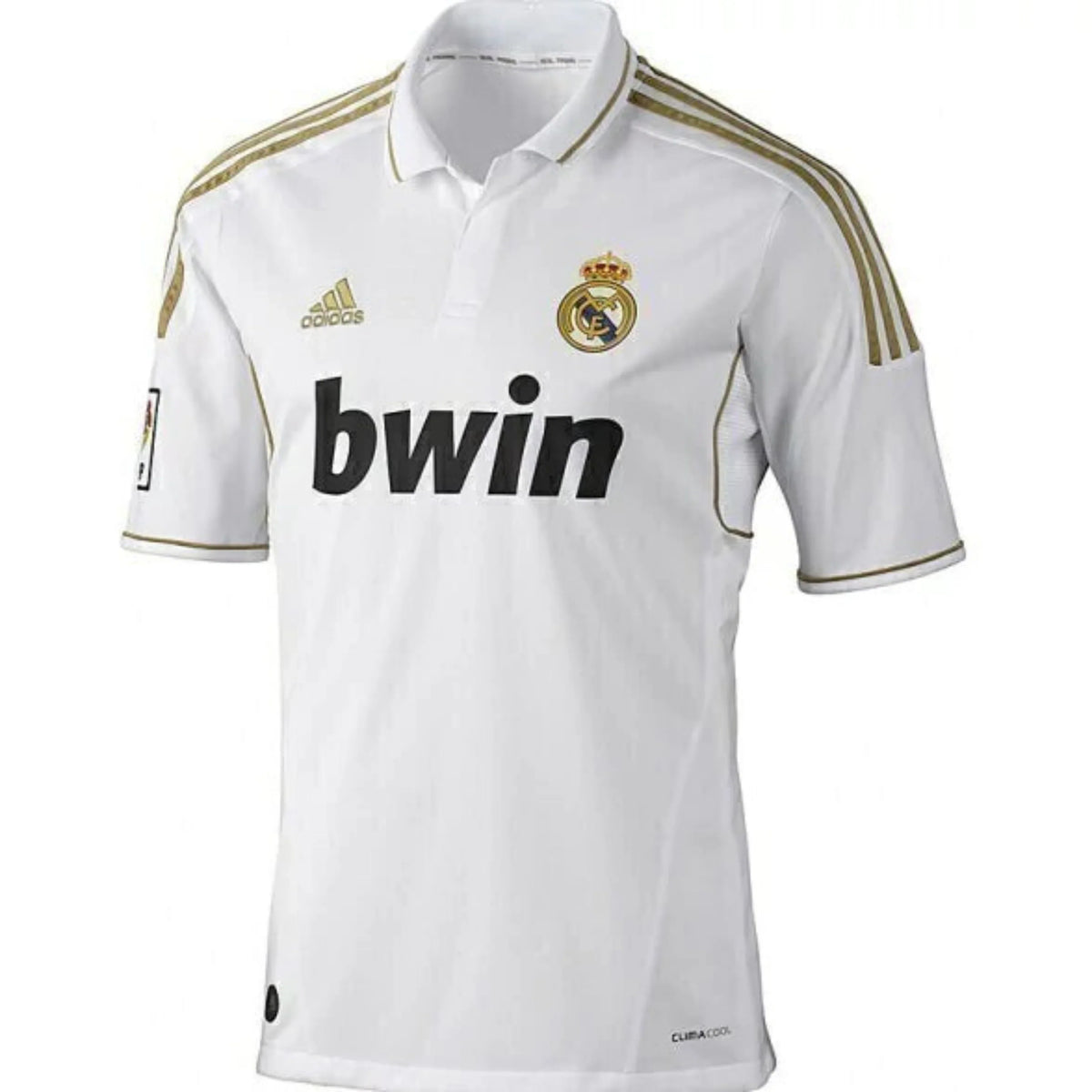 Camisa Retrô Real Madrid I 2011/12 Branca e Dourada - Oliver Company