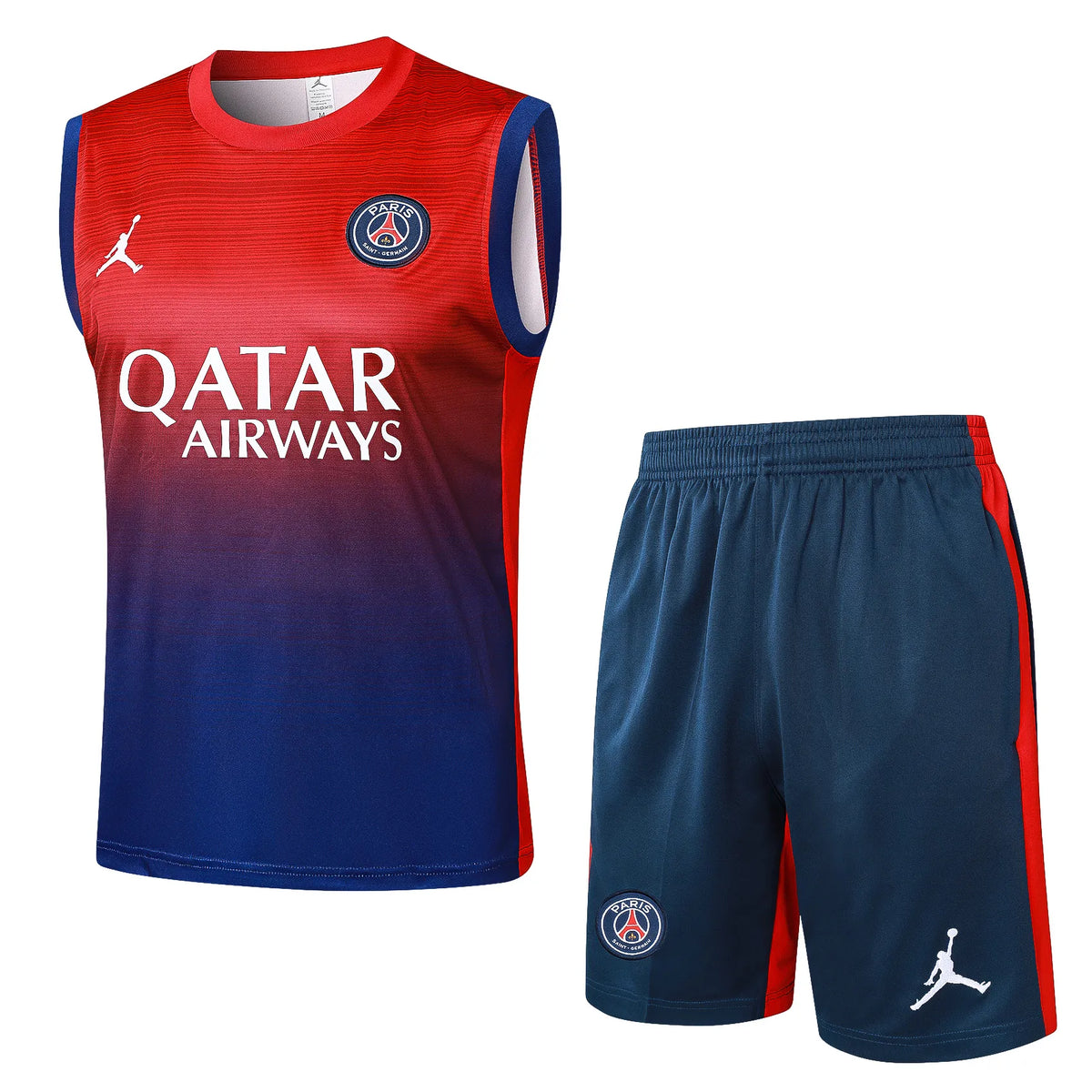 Conjunto PSG Treino Regata 24/25 - Vermelho e Azul