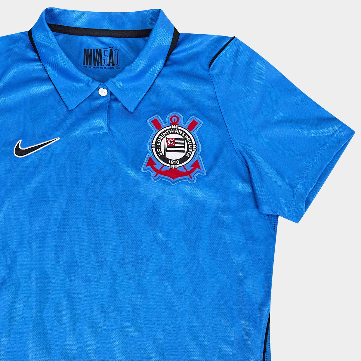 Camisa Corinthians III 2026/27 Azul Feminina Torcedor - detalhes de acabamento 3
