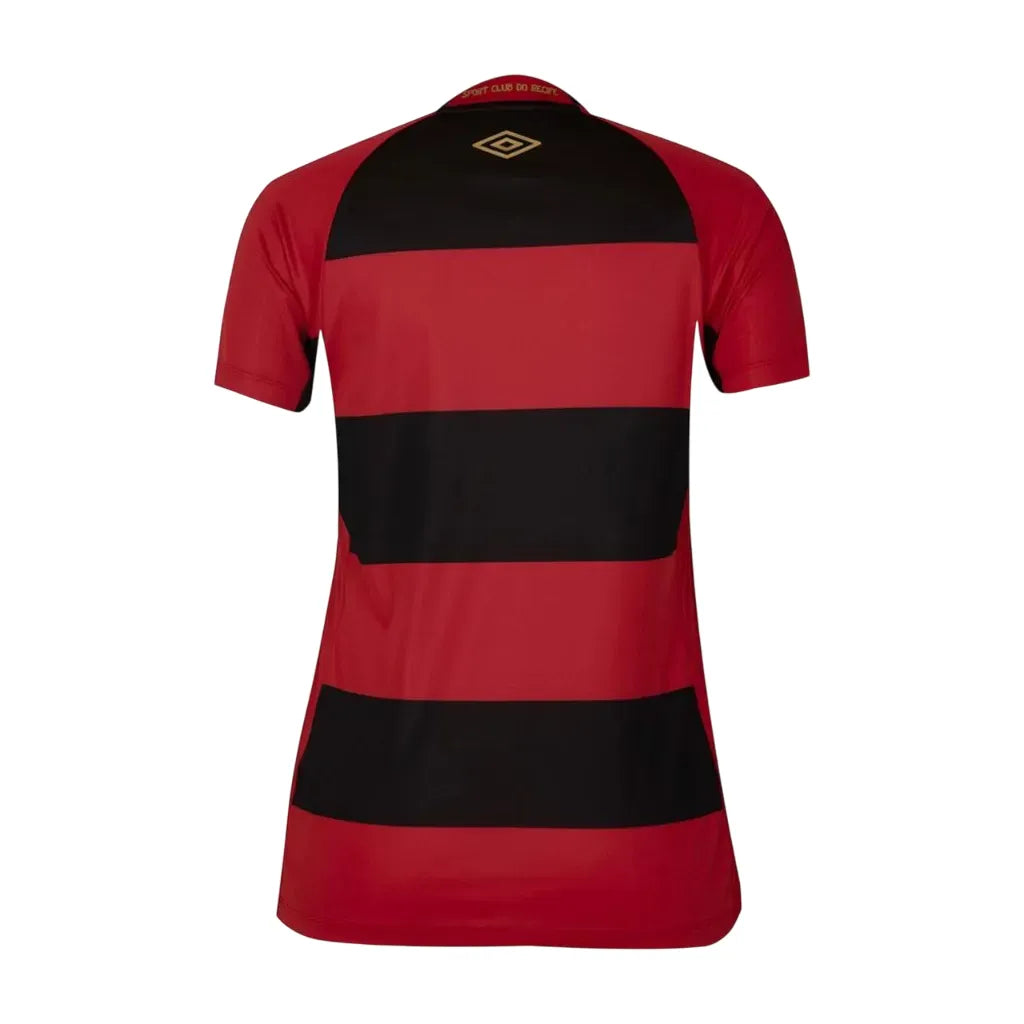 Camisa Sport I 2025/26 Vermelha e Preta Feminina - Torcedor