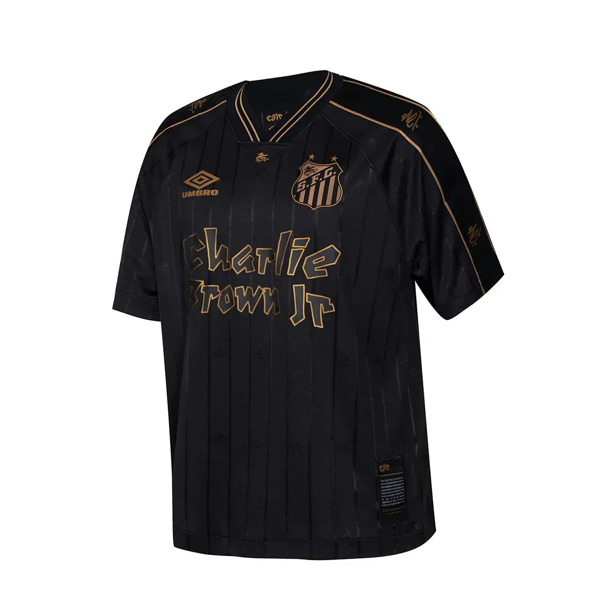 Camisa Santos Charlie Brown Jr. 2024 - Preta e Dourada - foto 2