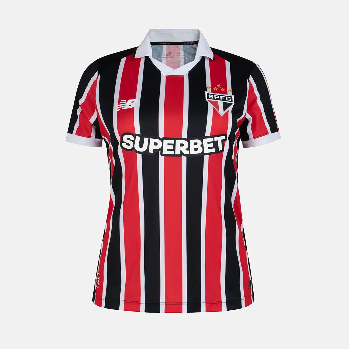 Camisa São Paulo II 2026/27 Tricolor Listrada Feminina Torcedor - vista frontal