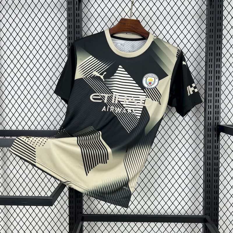 Camisa Manchester City Conceito 2025/26 Preta e Amarela - Torcedor