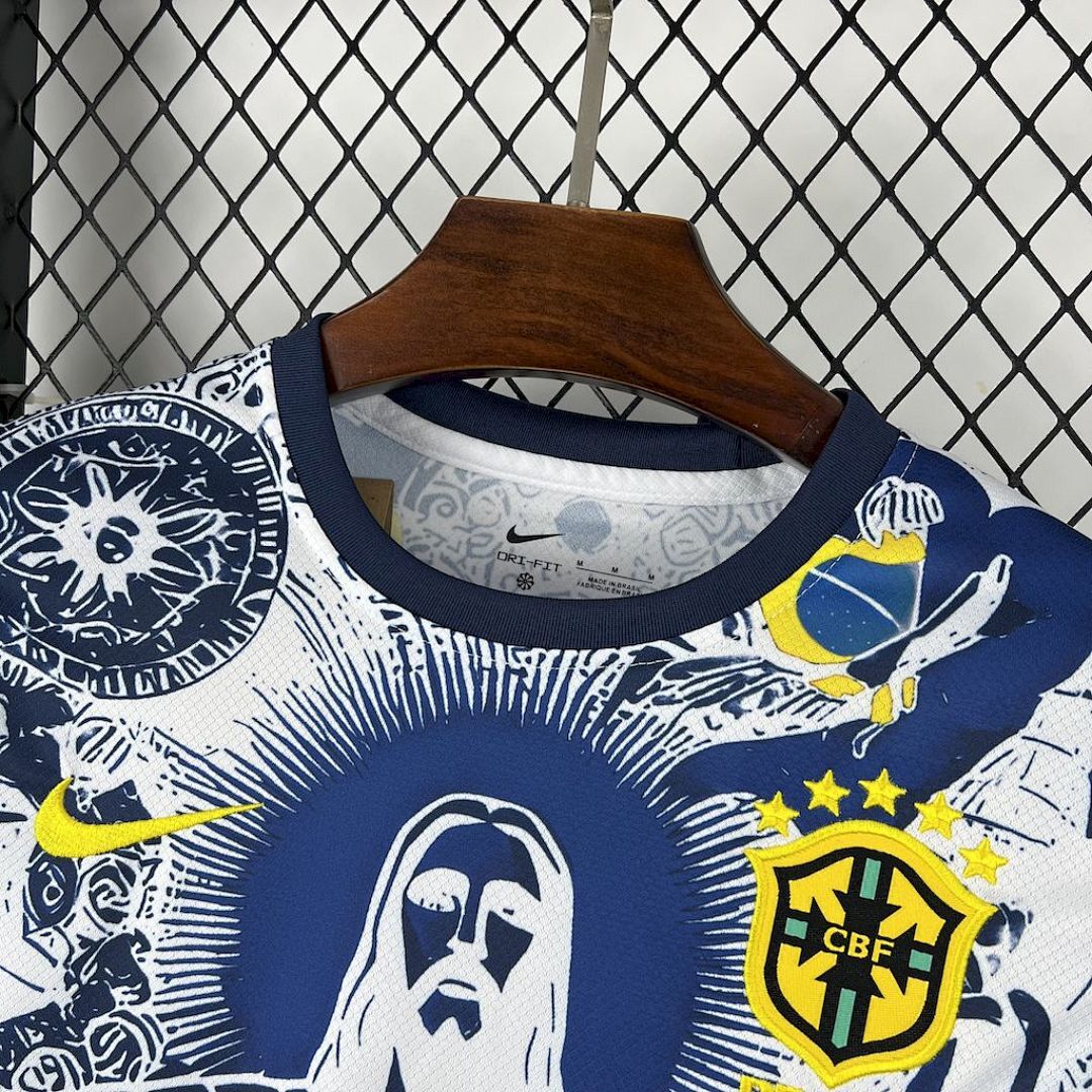 Camisa Brasil 2025/26 Branca e Azul - Torcedor
