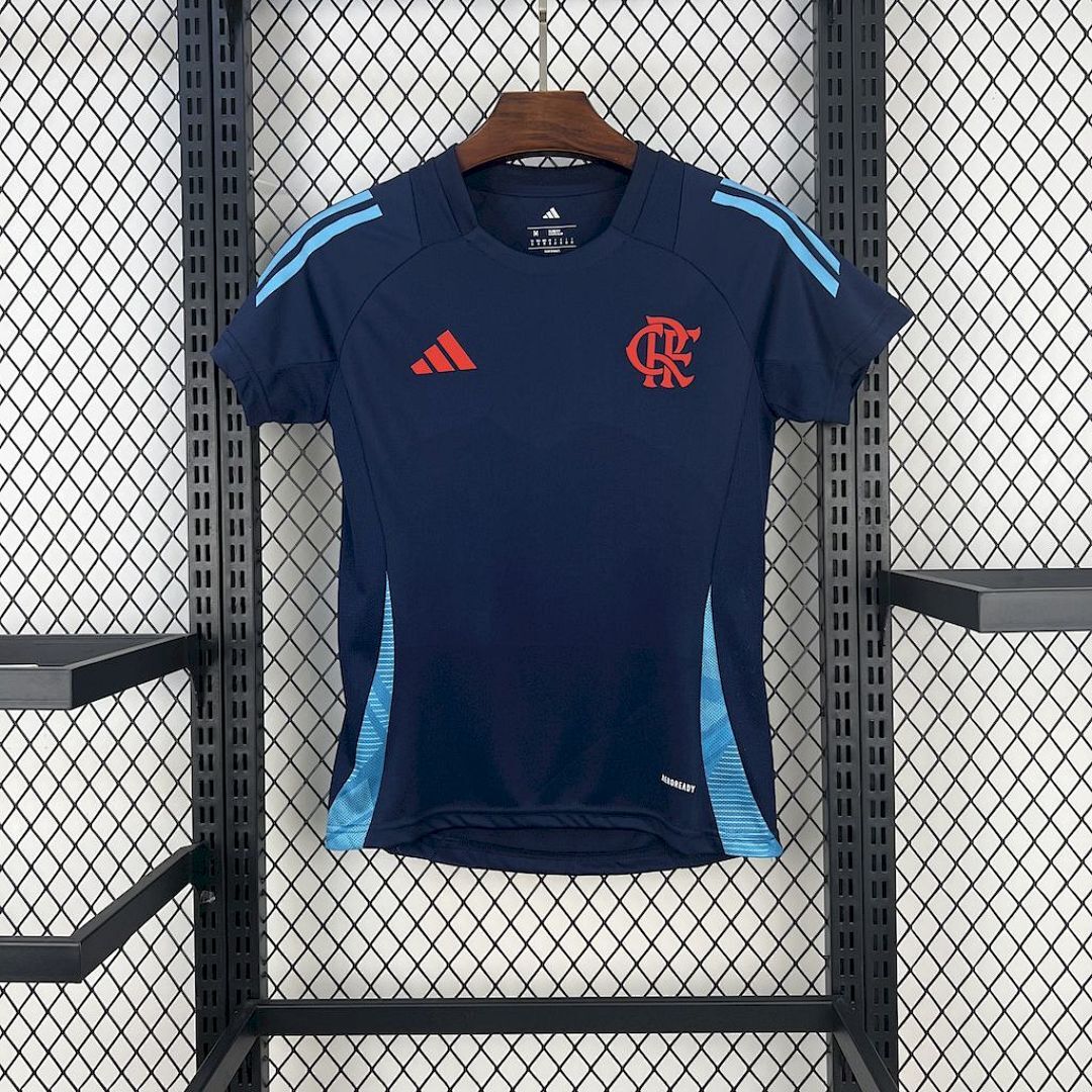 Camisa Flamengo Wear Treino 2025/26 Azul Escuro Feminina - Torcedor