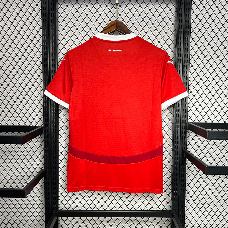 Camisa Áustria I 2024/25 Vermelha - Torcedor