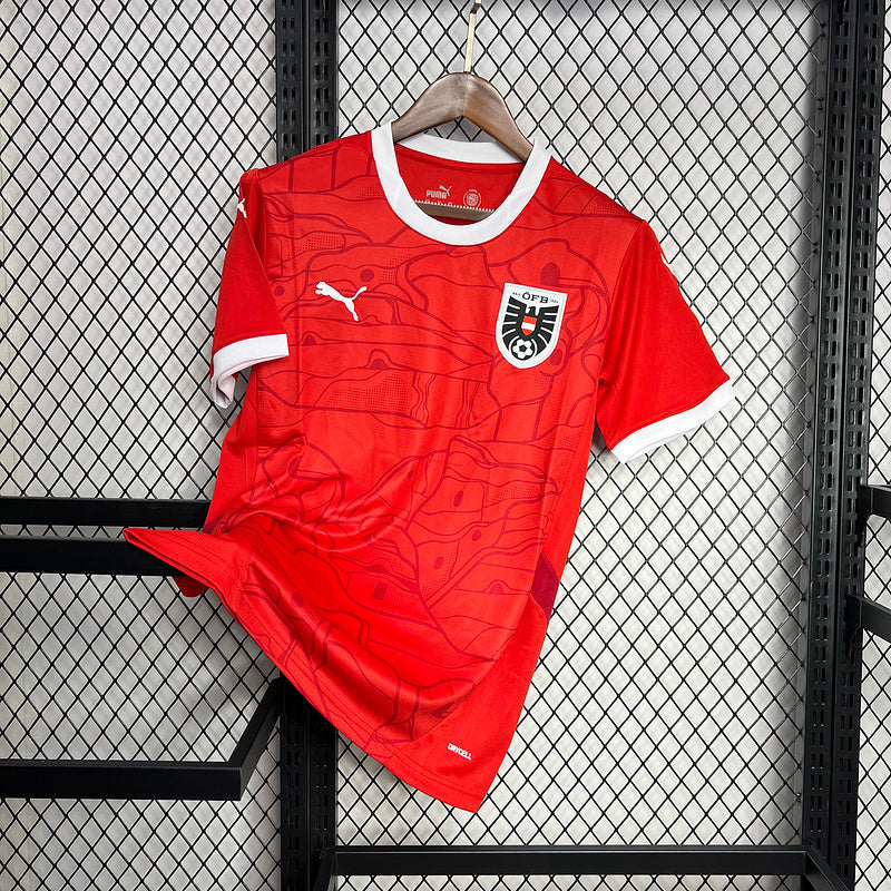 Camisa Áustria I 2024/25 Vermelha - Torcedor