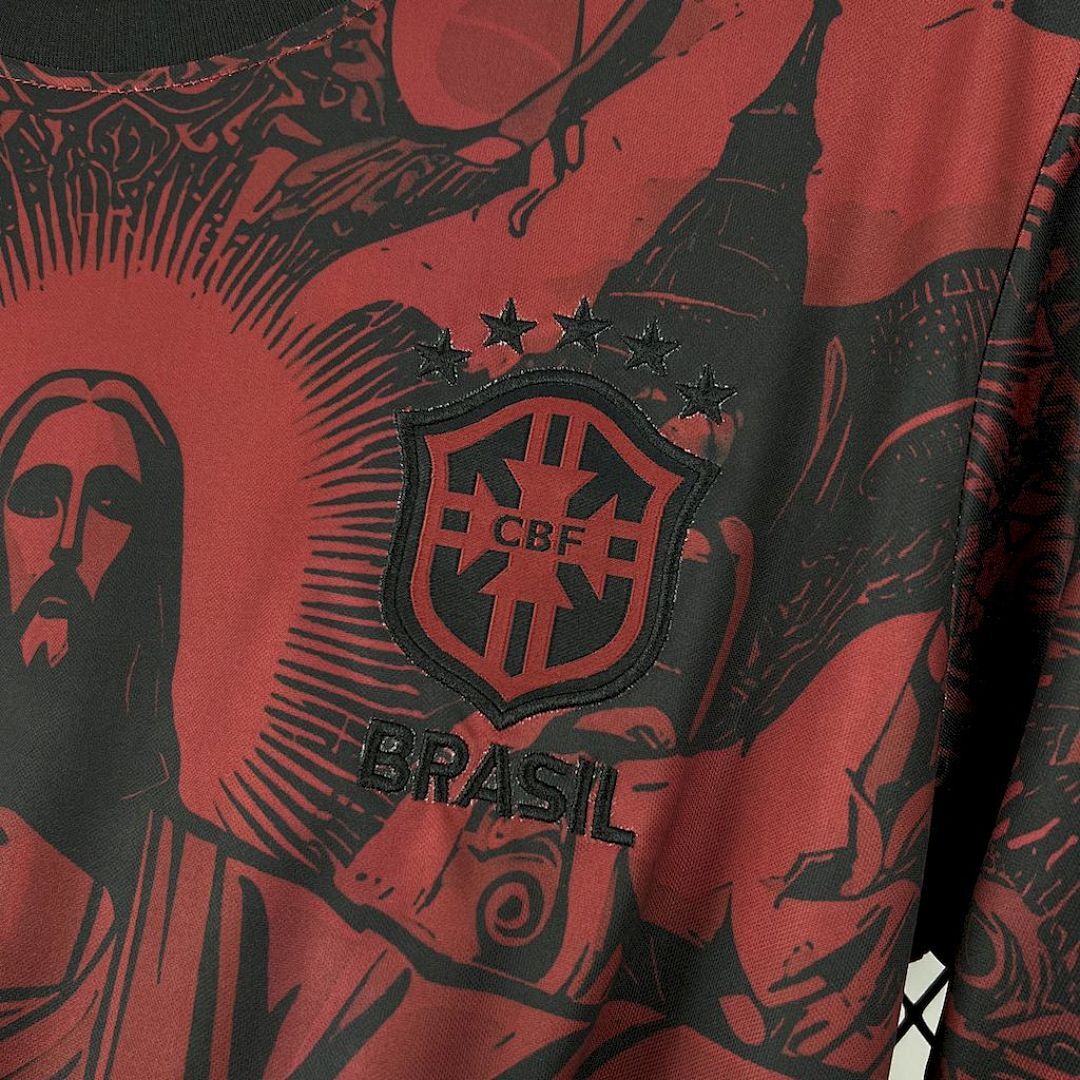 Camisa Brasil Jordan Edição Especial 2025/26 Preta e Vermelha - Torcedor