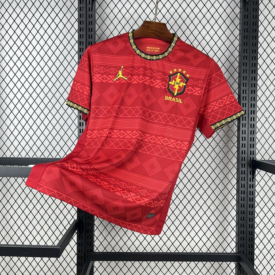 Camisa Brasil Jordan Edição Especial 2025/26 Vermelha - Torcedor