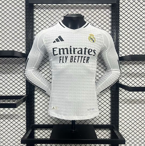 Camisa Real Madrid Versi I 2024/25 Manga Longa - Jogador