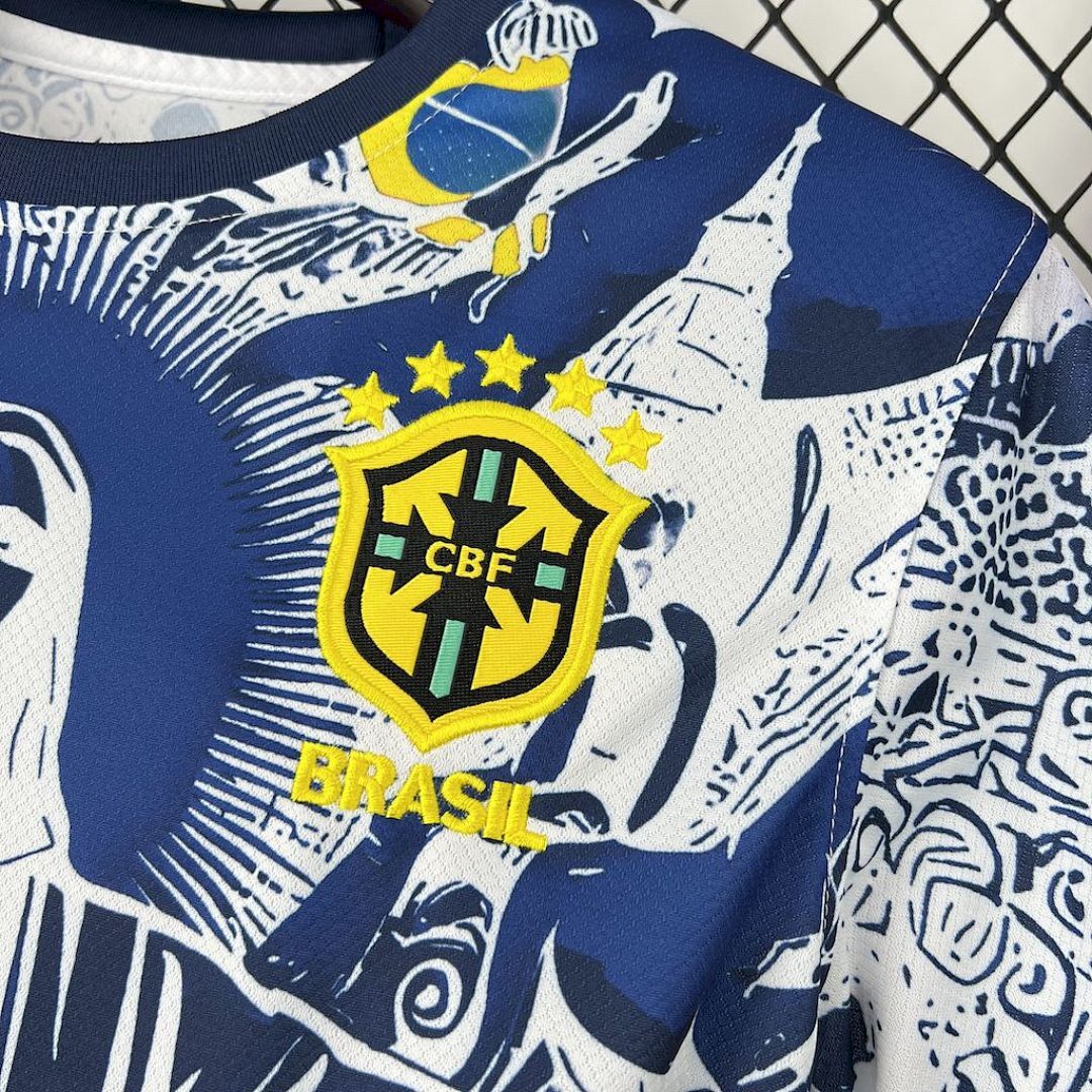 Camisa Brasil 2025/26 Branca e Azul - Torcedor