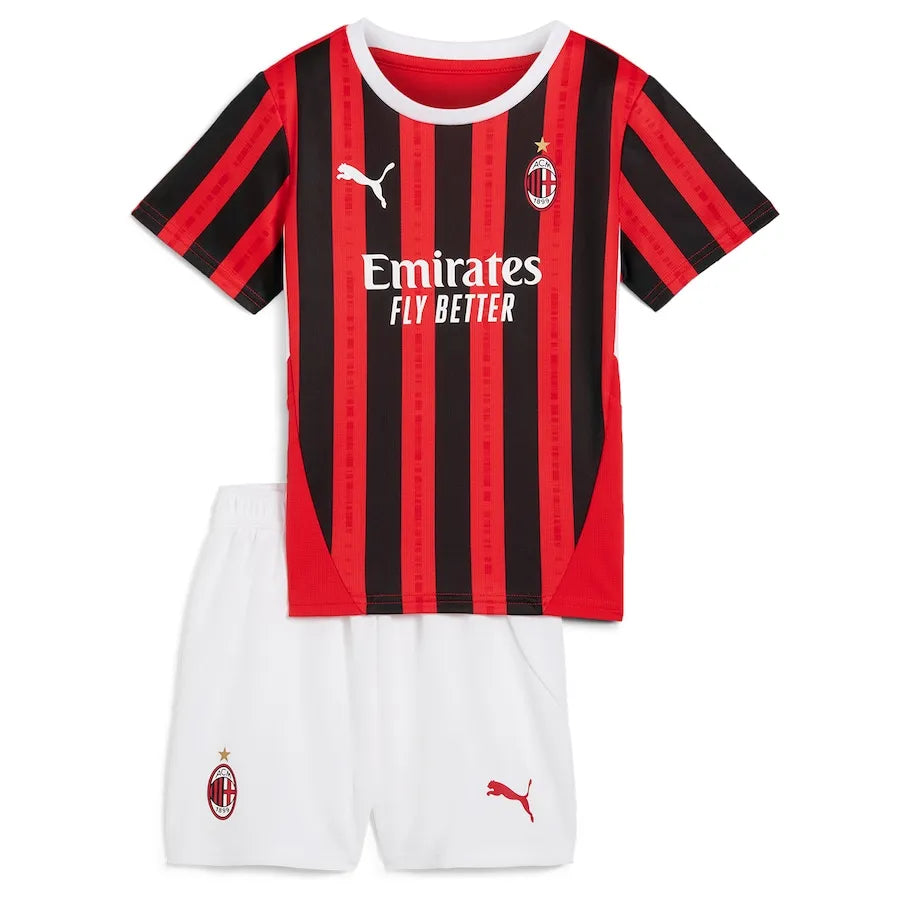 Conjunto Infantil Milan I 24/25 - Vermelho e Preto - Oliver Company