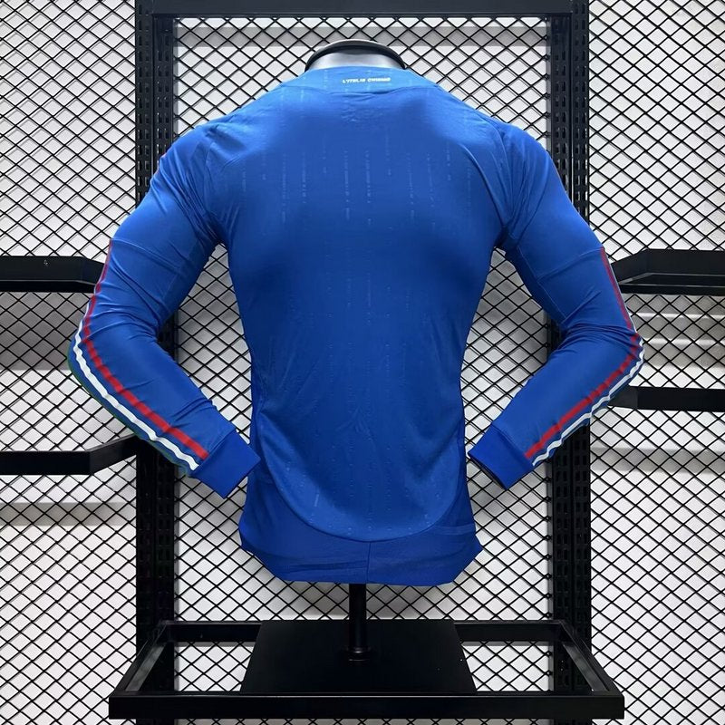 Camisa Itália Eurocopa I 2024/25 Manga Longa - Jogador