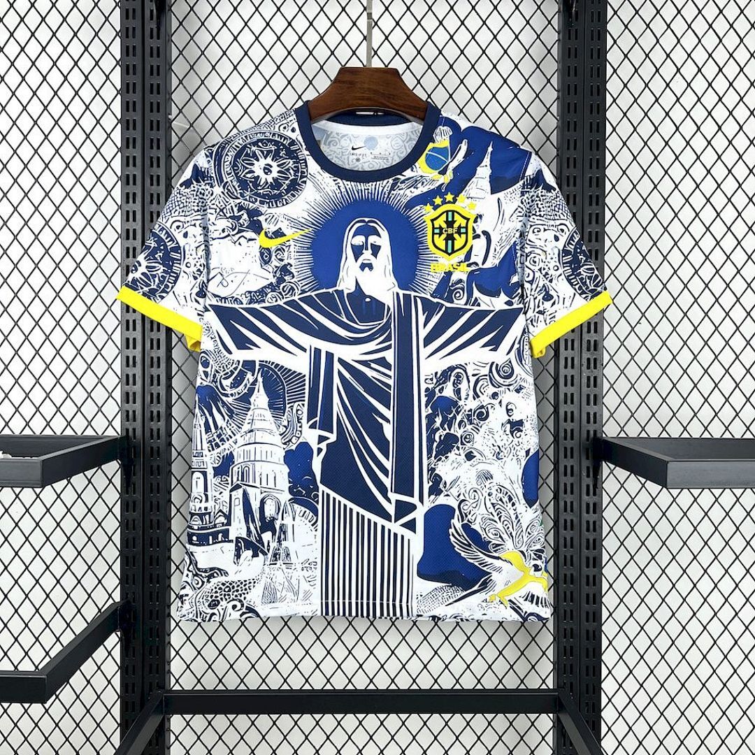 Camisa Brasil 2025/26 Branca e Azul - Torcedor