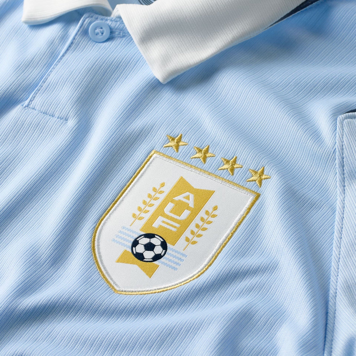 Camisa Uruguai I 2026/27 Azul-Celeste Torcedor - detalhes de acabamento 4