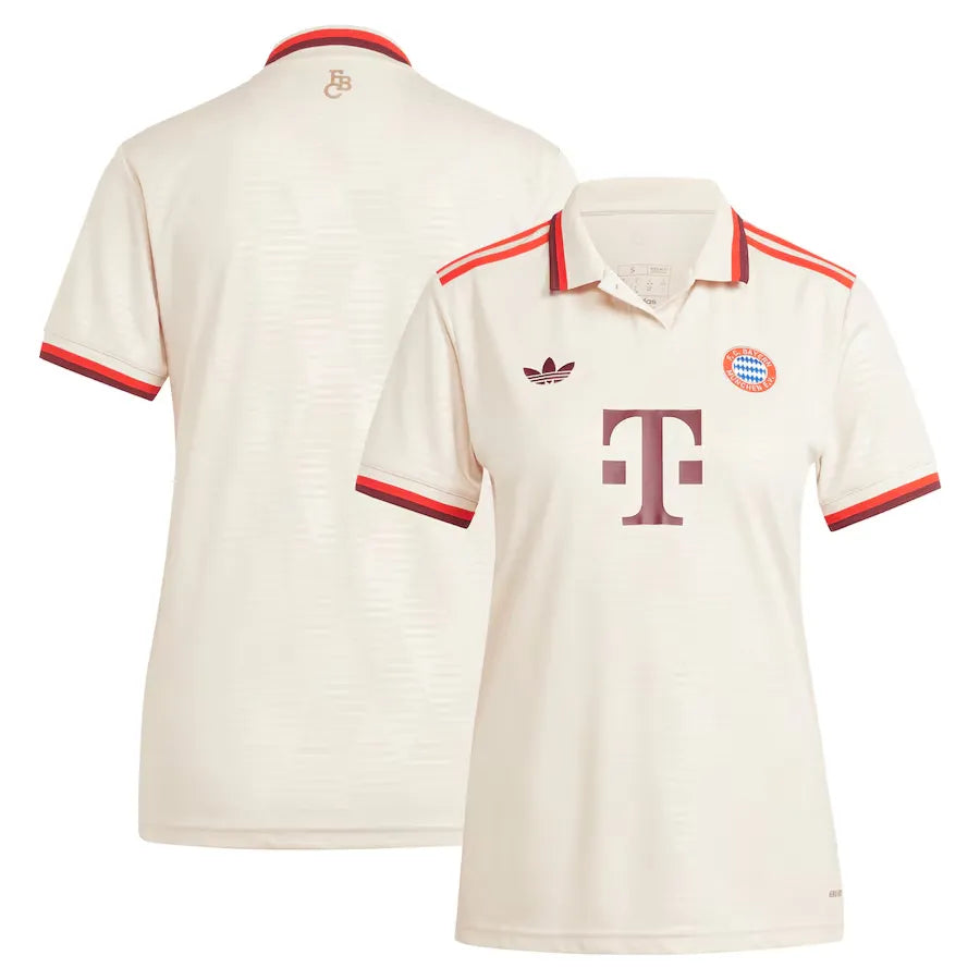Camisa Bayern de Munique III 2024/25 Bege Feminina - Torcedor