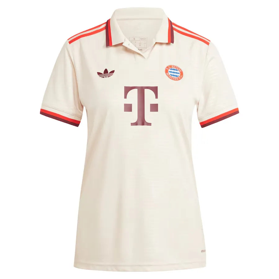 Camisa Bayern de Munique III 2024/25 Bege Feminina - Torcedor